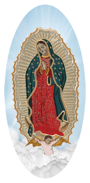 Lady of Guadalupe Clouds Blue